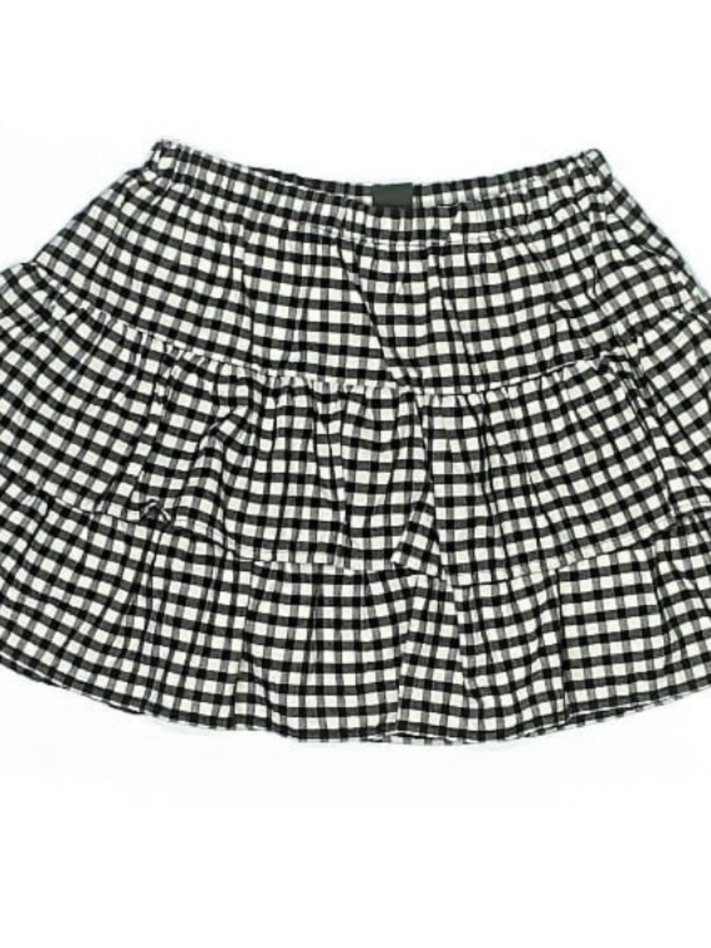 wild fable Black and White Gingham Tiered Mini Skort